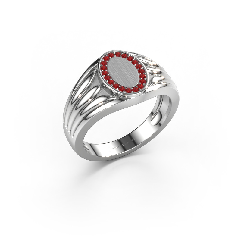 Image of Pinky ring Marinus 585 white gold Ruby 1.2 mm