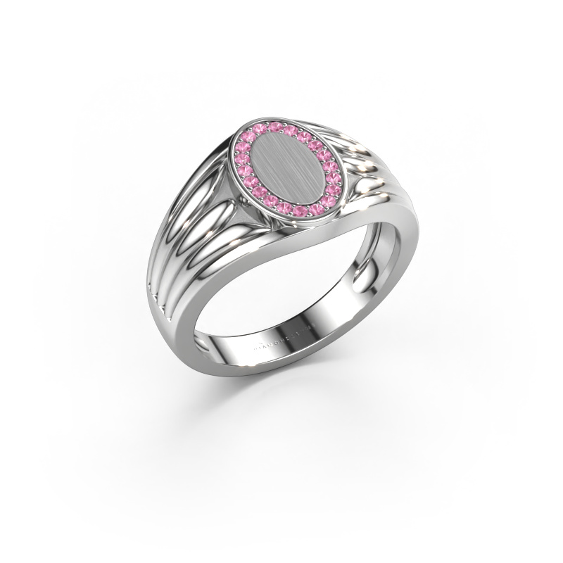 Image of Pinky ring Marinus 950 platinum Pink sapphire 1.2 mm