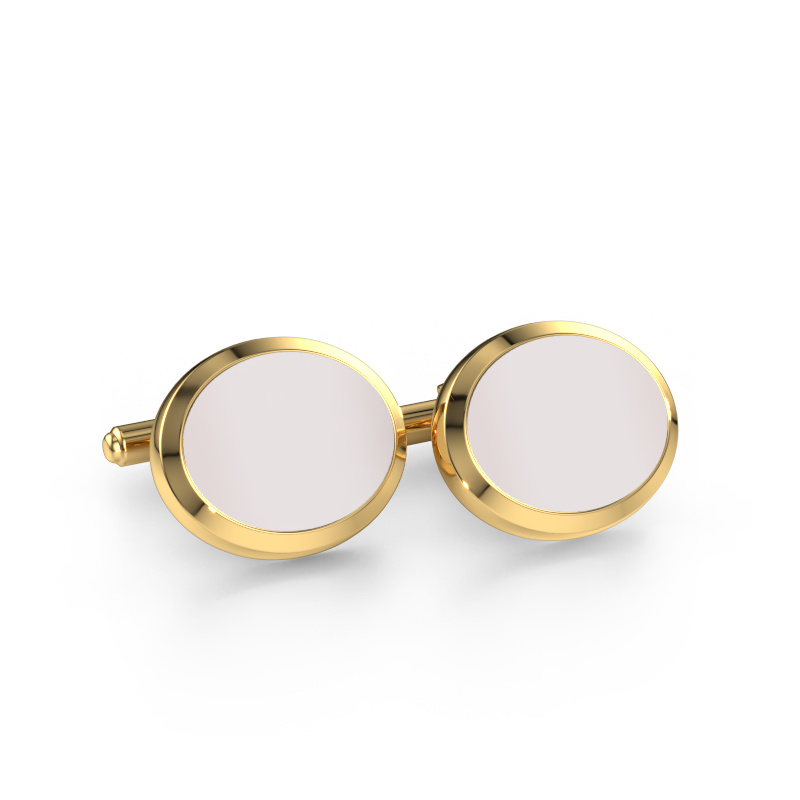 Afbeelding van Manchetknopen Mario 585 goud Rode lagensteen 15x12 mm