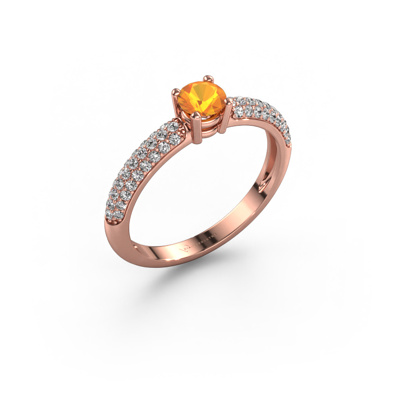 Bild von Ring Marjan 585 Roségold Citrin 4.2 mm