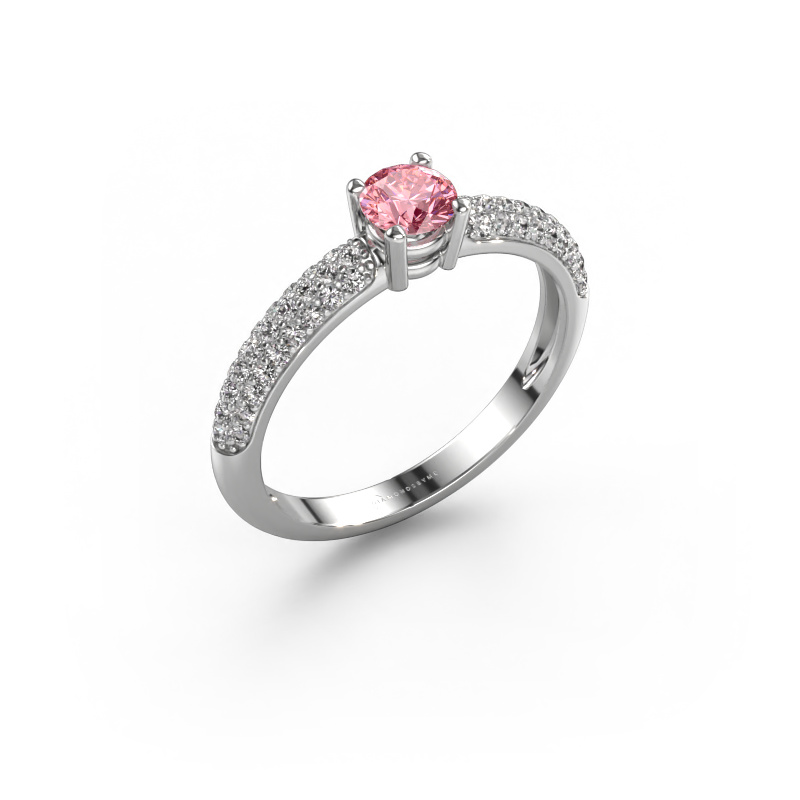 Bild von Ring Marjan 585 Weißgold Rosa Labordiamant 4.2 mm