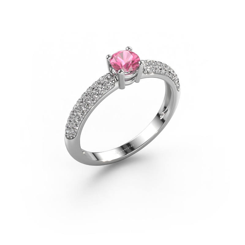 Bild von Ring Marjan 585 Weißgold Pink Saphir 4.2 mm