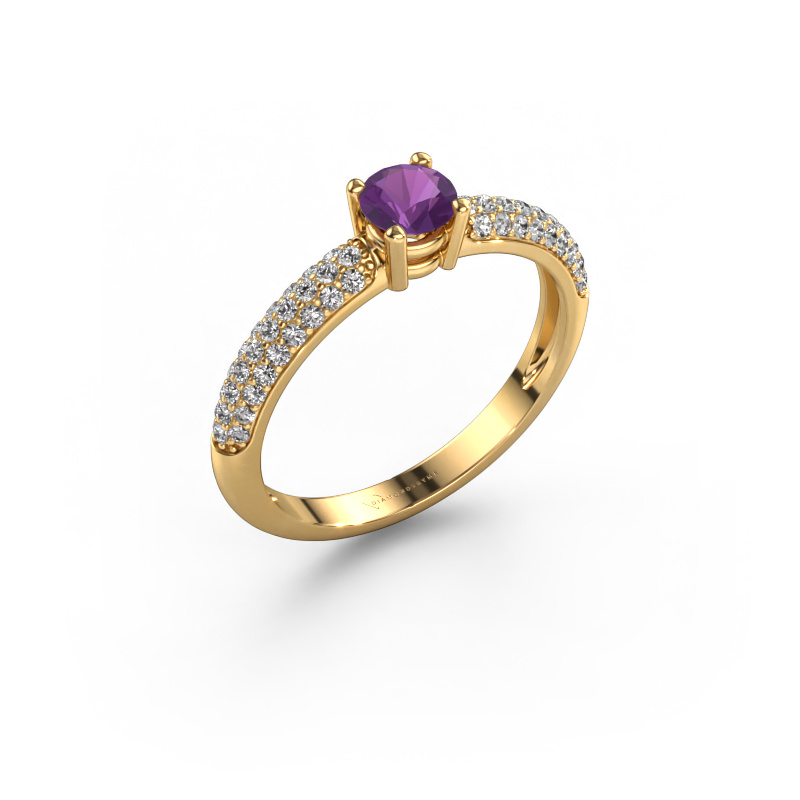 Image of Ring Marjan 585 gold Amethyst 4.2 mm