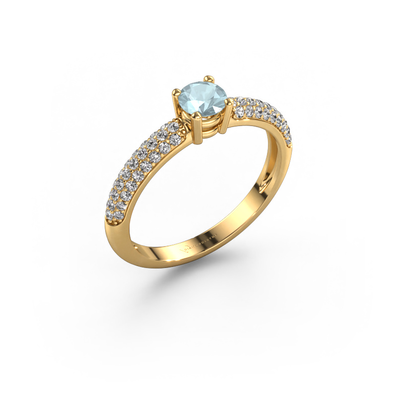 Image of Ring Marjan 585 gold Aquamarine 4.2 mm