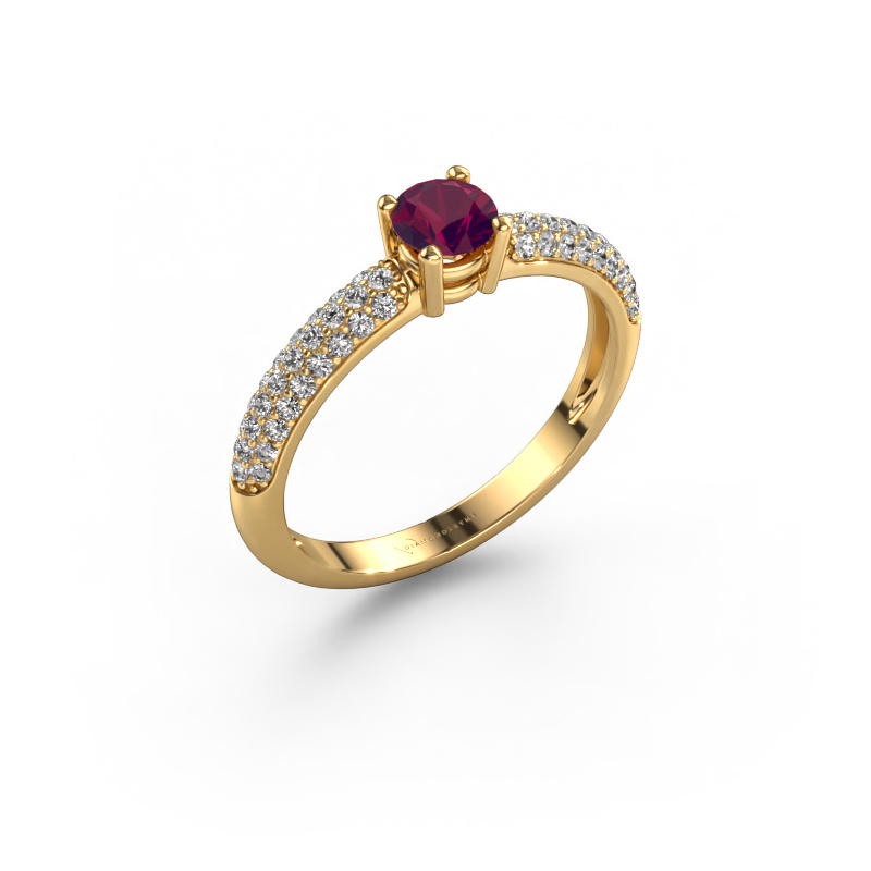 Image de Bague Marjan 585 or jaune Rhodolite 4.2 mm