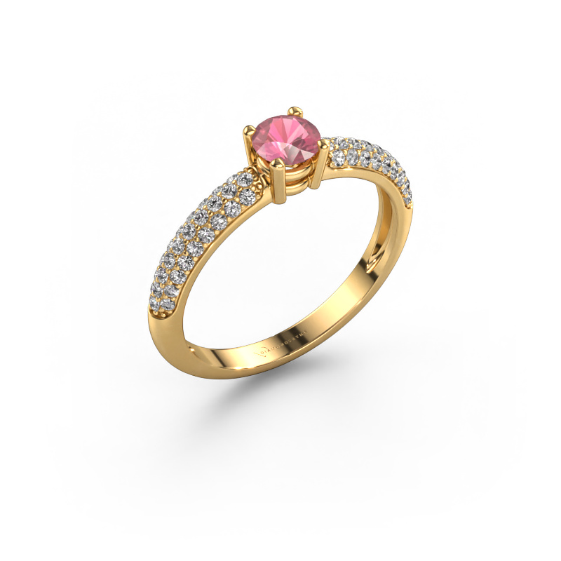 Bild von Ring Marjan 585 Gold Turmalin rosa 4.2 mm