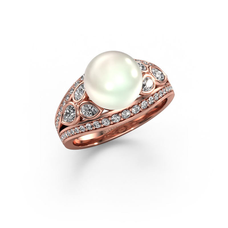 Image of Ring Marlies 585 rose gold White pearl 9 mm
