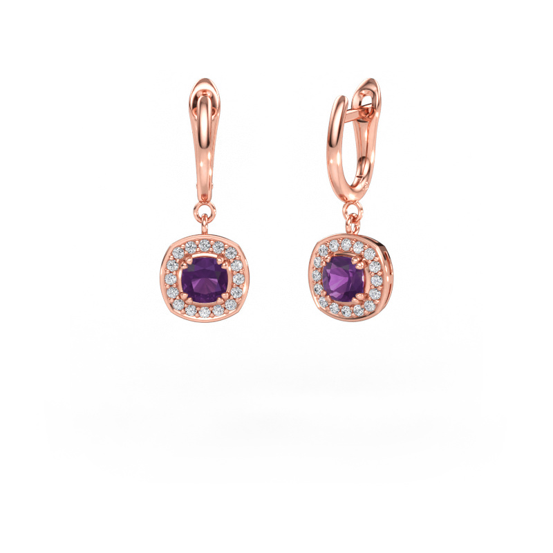 Bild von Ohrhänger Marlotte 1 585 Roségold Amethyst 5 mm
