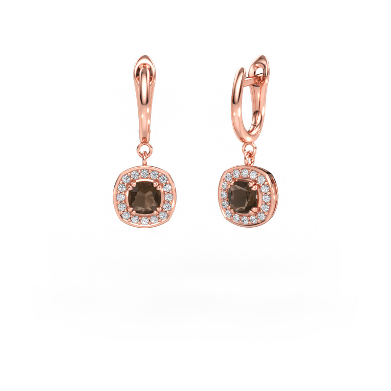 Immagine di Orecchini pendenti Marlotte 1 585 oro rosa Quarzo fumé 5 mm
