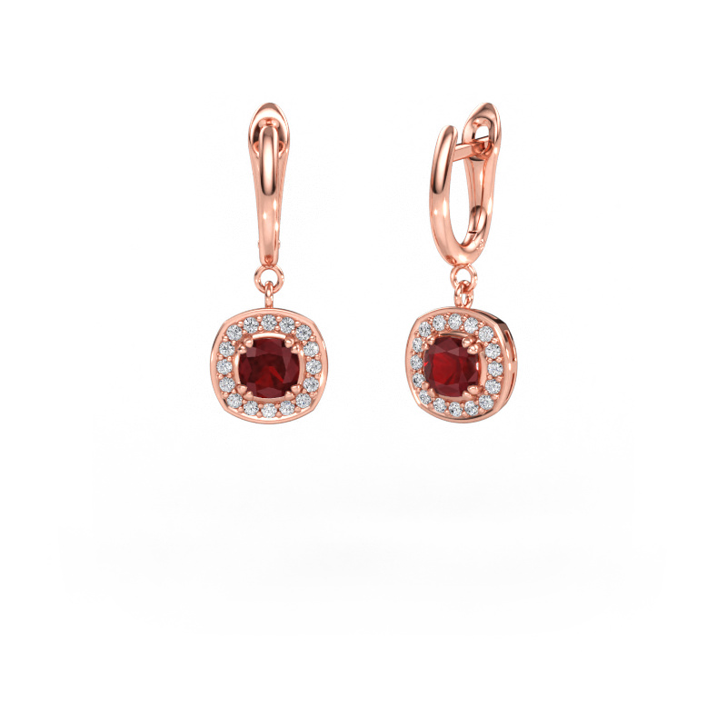 Immagine di Orecchini pendenti Marlotte 1 585 oro rosa Rubino 5 mm