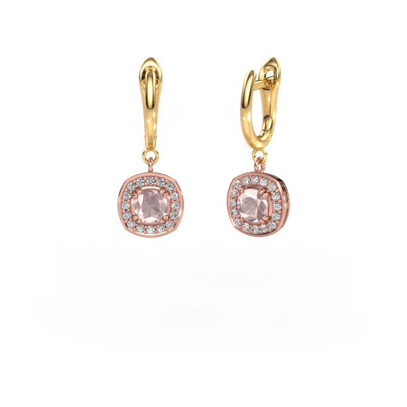 Bild von Ohrhänger Marlotte 1 585 Roségold Morganit Champagner 5 mm