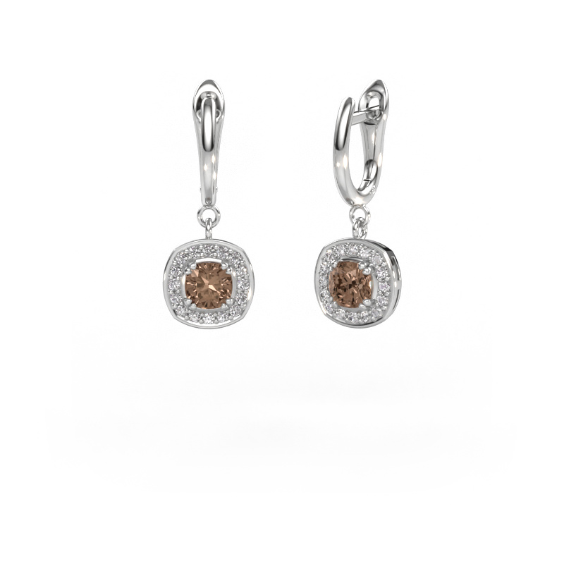 Bild von Ohrhänger Marlotte 1 950 Platin Braun Diamant 1.72 crt