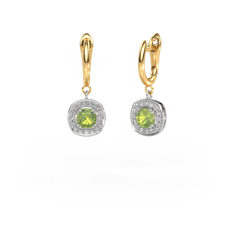 Bild von Ohrhänger Marlotte 1 585 Weißgold Peridot 5 mm
