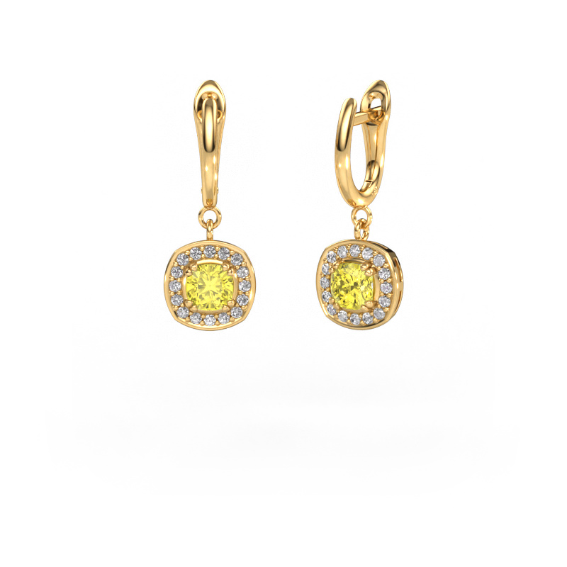 Bild von Ohrhänger Marlotte 1 585 Gold Gelber Labor Diamant 5 mm