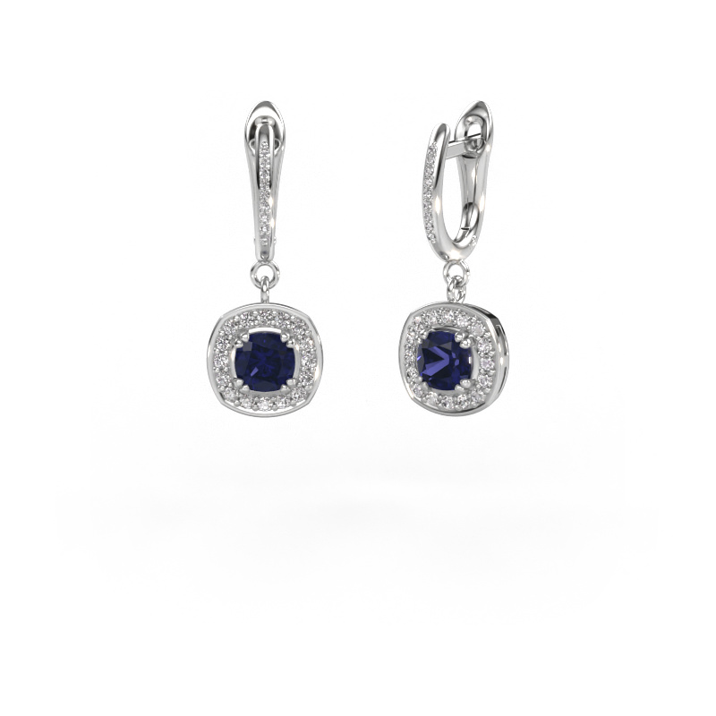 Image de Pendants d'oreilles Marlotte 2 950 platine Saphir 5 mm