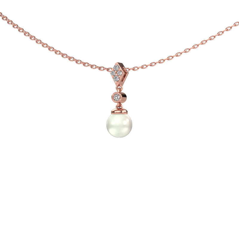 Image of Pendant Marna 585 rose gold White pearl 5 mm