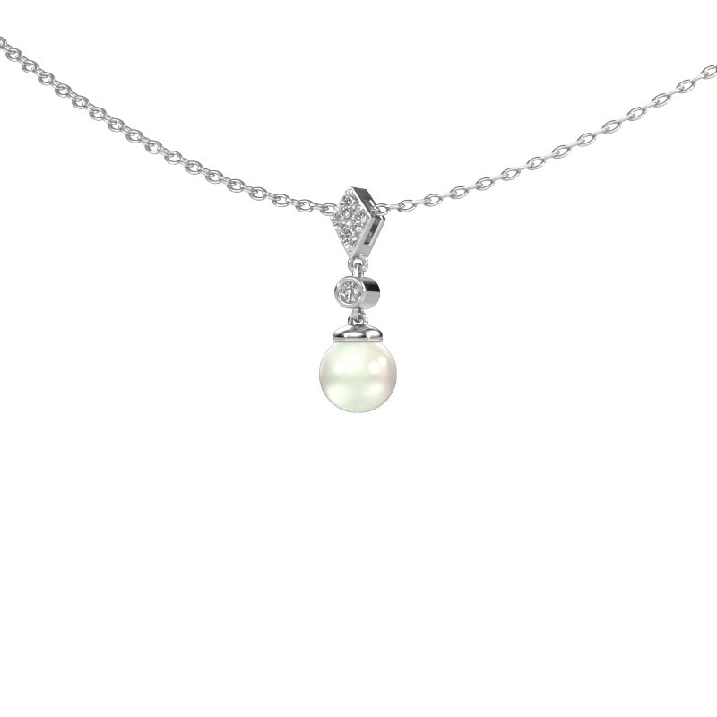 Image of Pendant Marna 585 white gold White pearl 5 mm