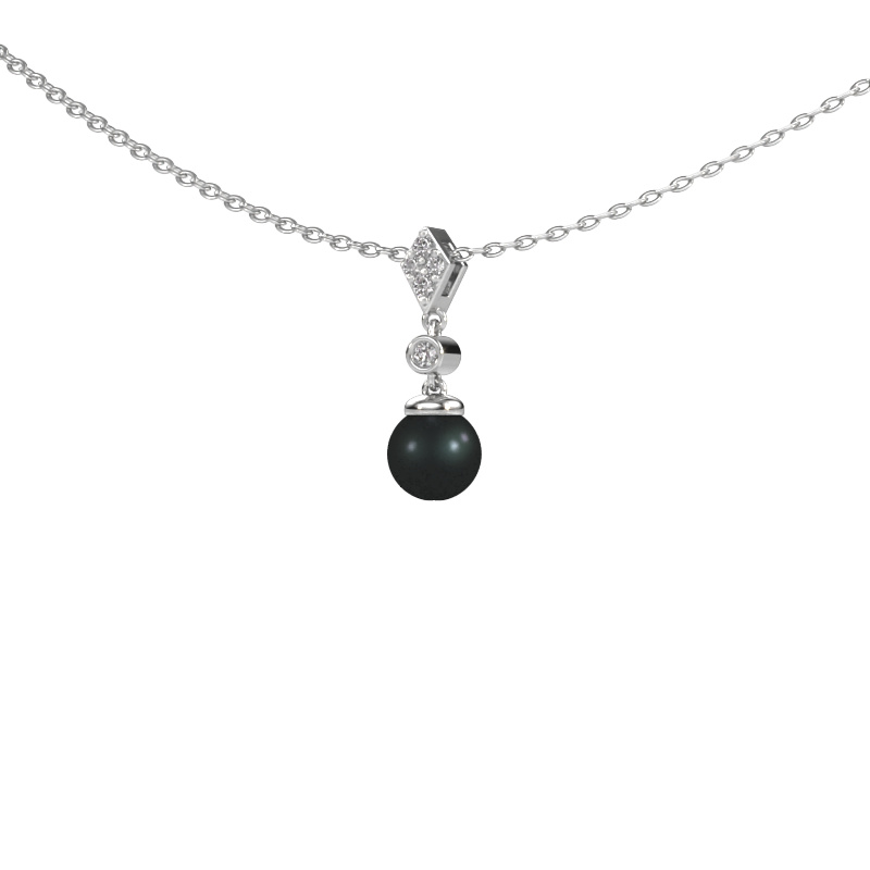 Image of Pendant Marna 585 white gold Black pearl 5 mm