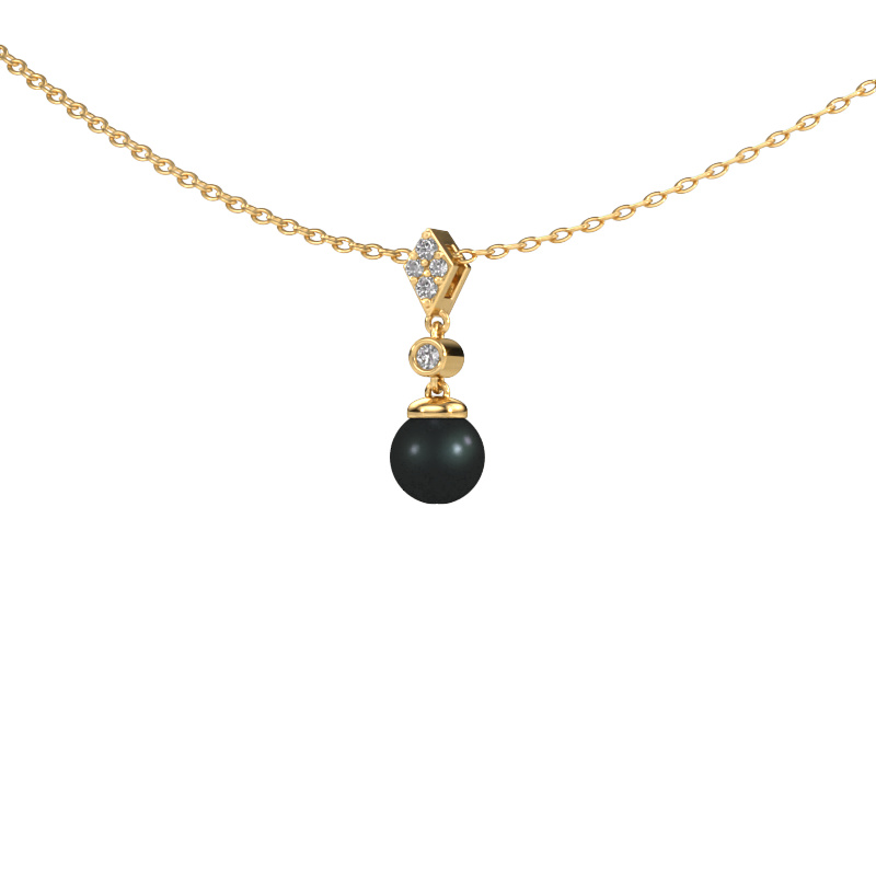 Image of Pendant Marna 585 gold Black pearl 5 mm