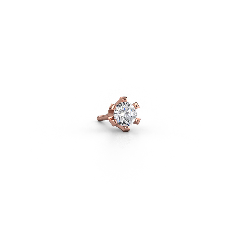 Image of Men's earring Martijn 585 rose gold Diamond 0.25 crt