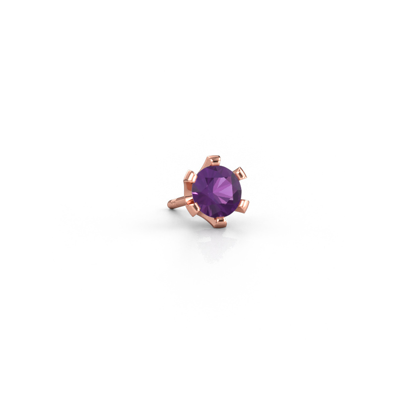 Immagine di Orecchino da uomo Martijn 585 oro rosa Ametista 4.2 mm