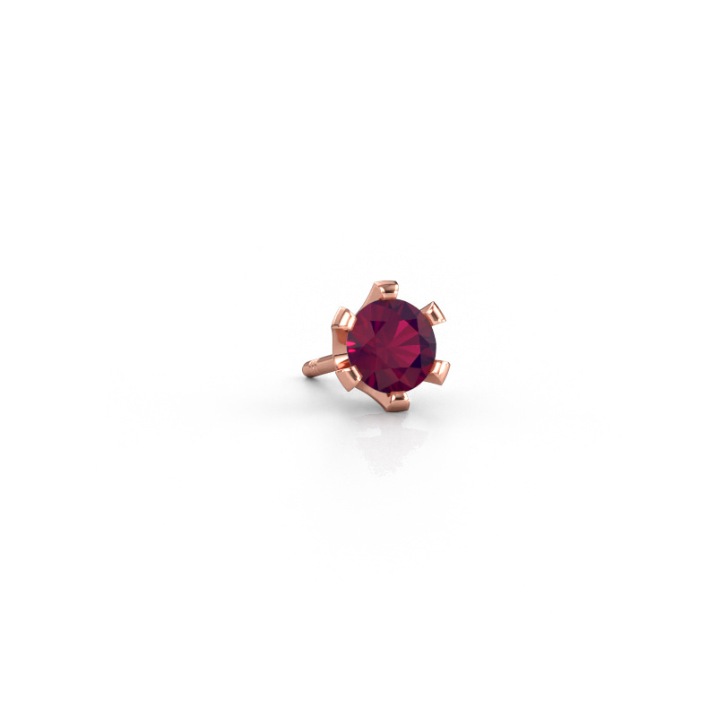 Immagine di Orecchino da uomo Martijn 585 oro rosa Rodolite 4.2 mm