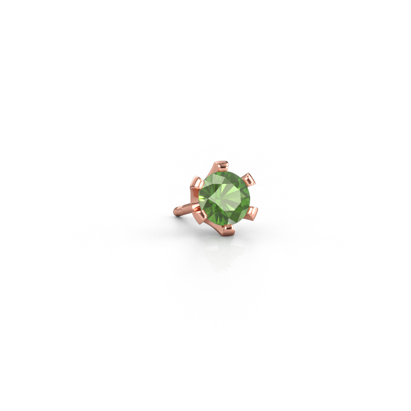 Immagine di Orecchino da uomo Martijn 585 oro rosa Tormalina verde 4.2 mm