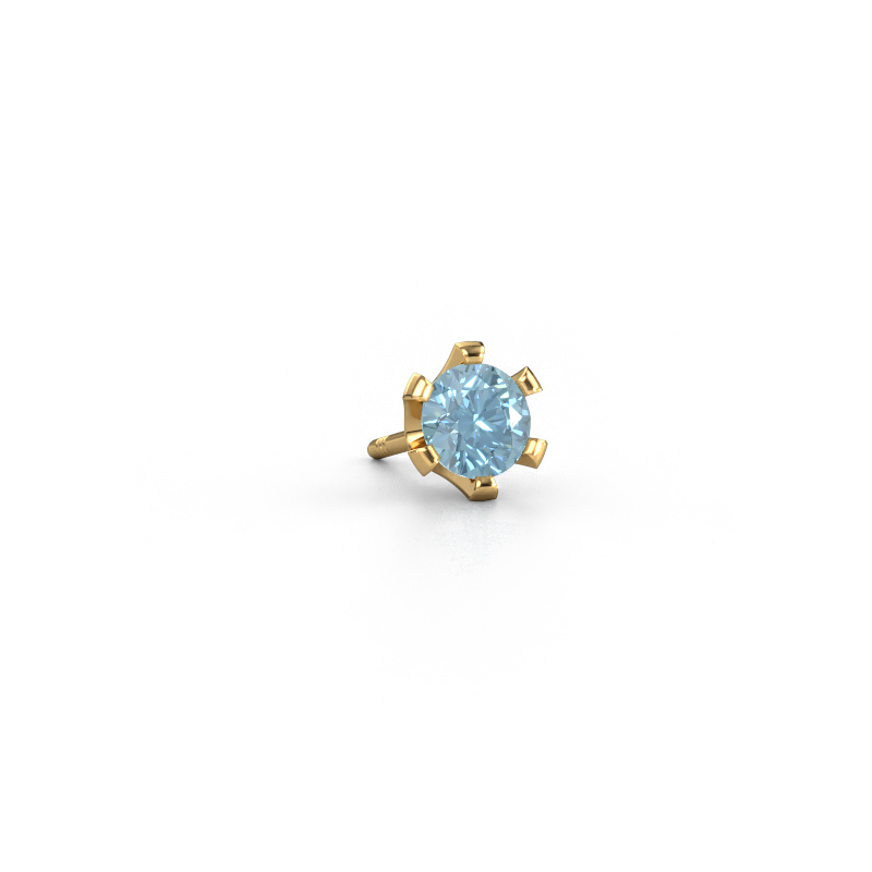 Bild von Männer Ohrstecker Martijn 585 Gold Blauer Labordiamant 4.2 mm