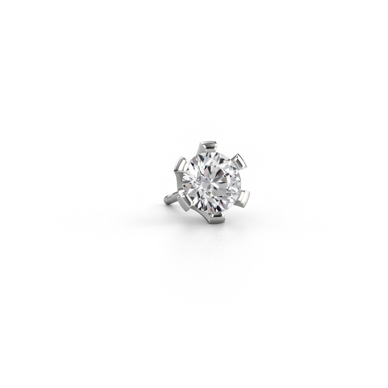 Image of Men's earring Martijn 585 white gold Diamond 0.70 crt
