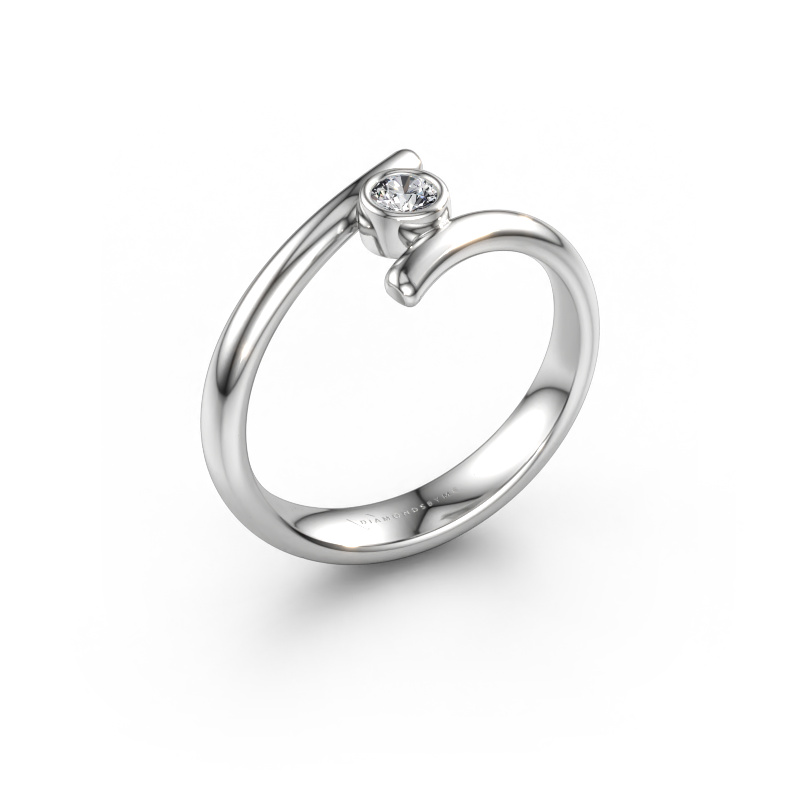 Bild av Ring Mary 585 vitt guld Labbodlad diamant 0.10 crt