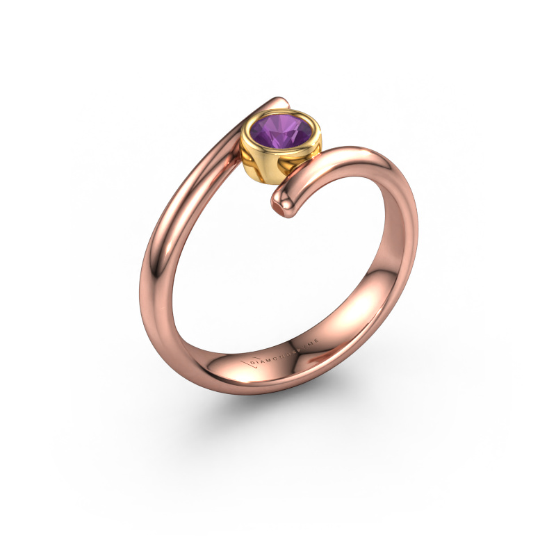 Image of Ring Mary 585 rose gold Amethyst 4 mm