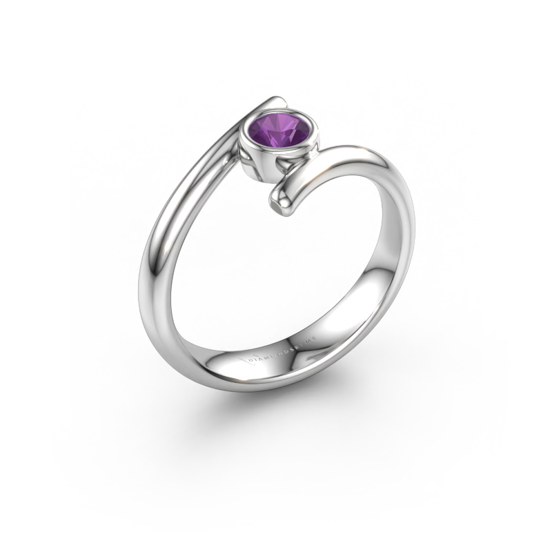Immagine di Anello Mary 585 oro bianco Ametista 4 mm