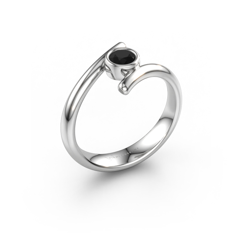 Bild av Ring Mary 585 vitt guld Svart diamant 0.30 crt