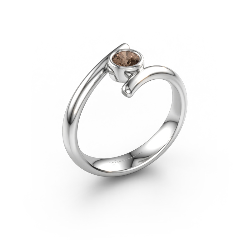 Immagine di Anello Mary 585 oro bianco Diamante marrone 0.25 crt