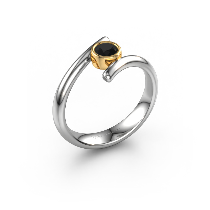 Bild von Ring Mary 585 Weißgold Schwarz Diamant 0.30 crt