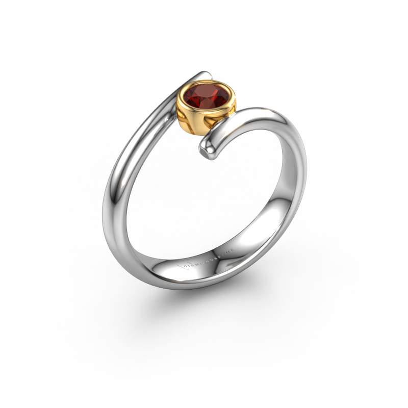 Image of Ring Mary 585 white gold Garnet 4 mm