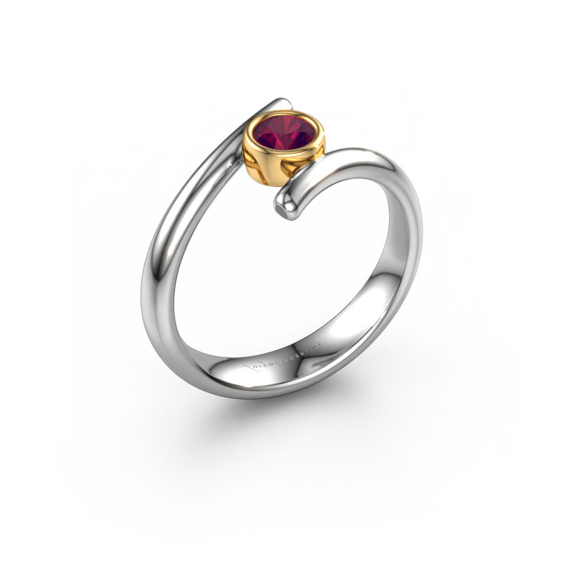 Bild von Ring Mary 585 Weißgold Rhodolit 4 mm