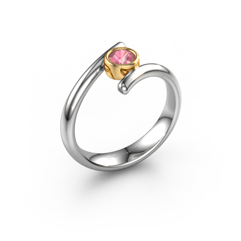 Image of Ring Mary 585 white gold Tourmaline pink 4 mm