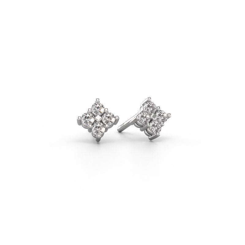 Image of Stud earrings Maryetta 950 platinum Lab-grown diamond 0.24 crt