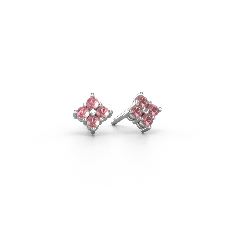 Bild von Ohrsteckers Maryetta 950 Platin Turmalin rosa 2 mm