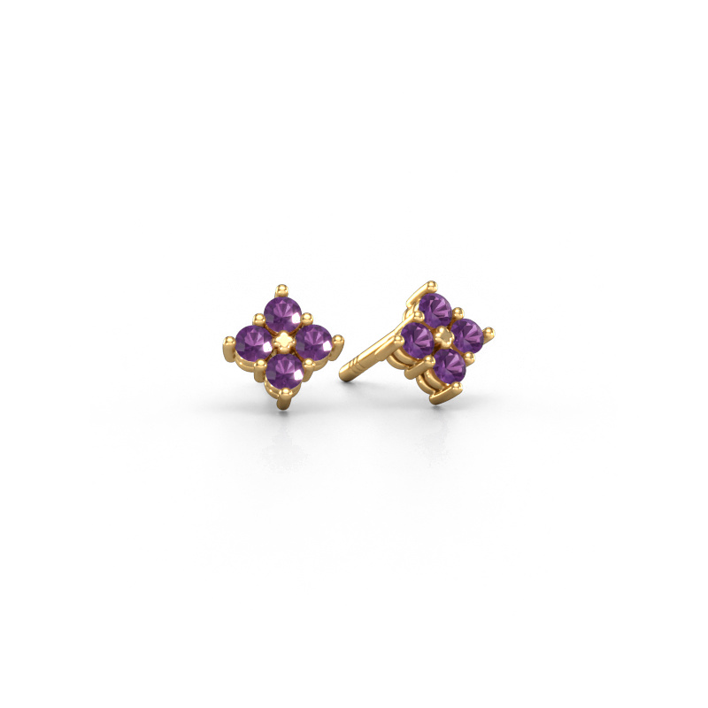Image of Stud earrings Maryetta 585 gold Amethyst 2 mm