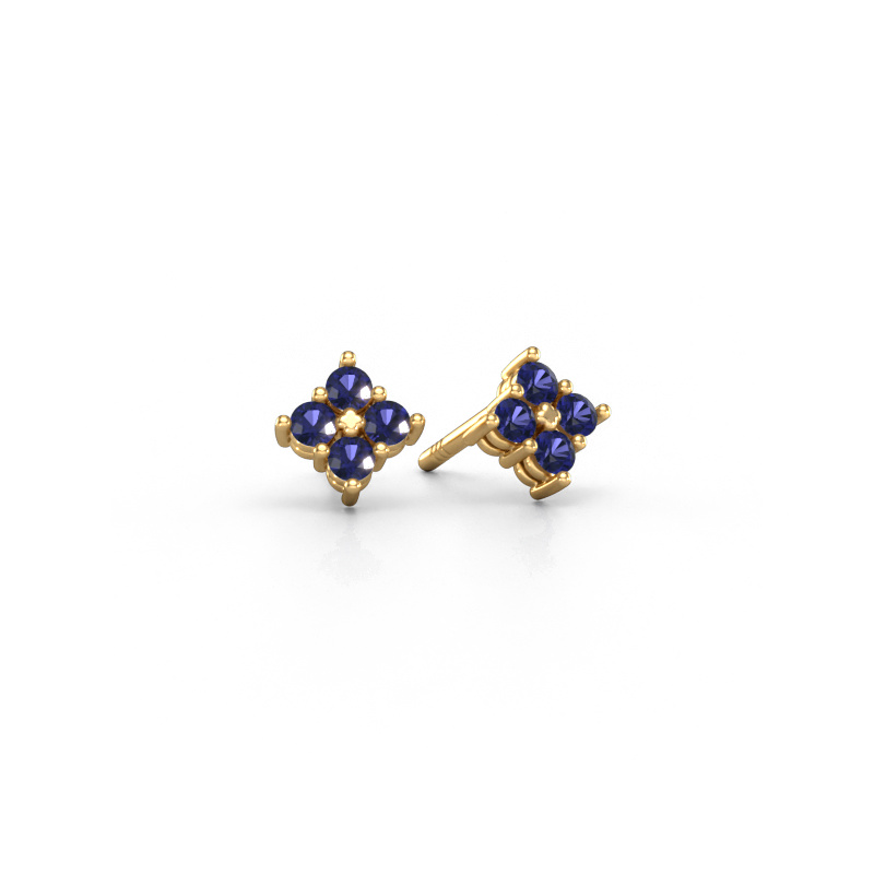 Afbeelding van Oorstekers Maryetta 585 goud Saffier 2 mm