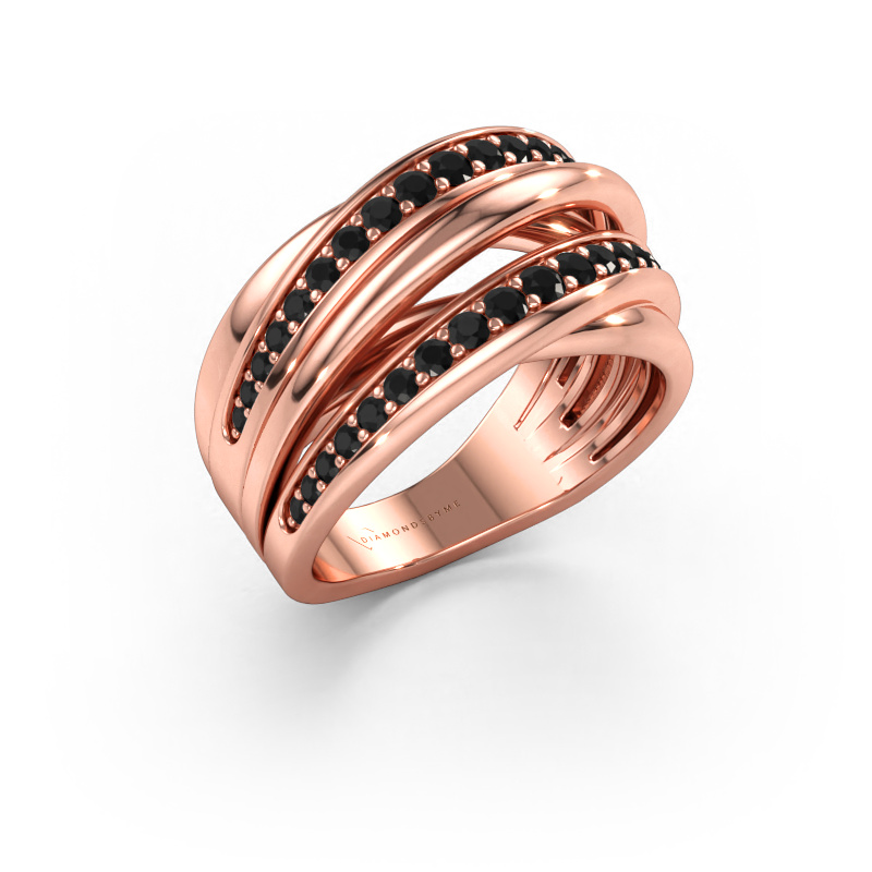 Bild av Ring Marylouise 2 585 roséguld Svart diamant 0.742 crt