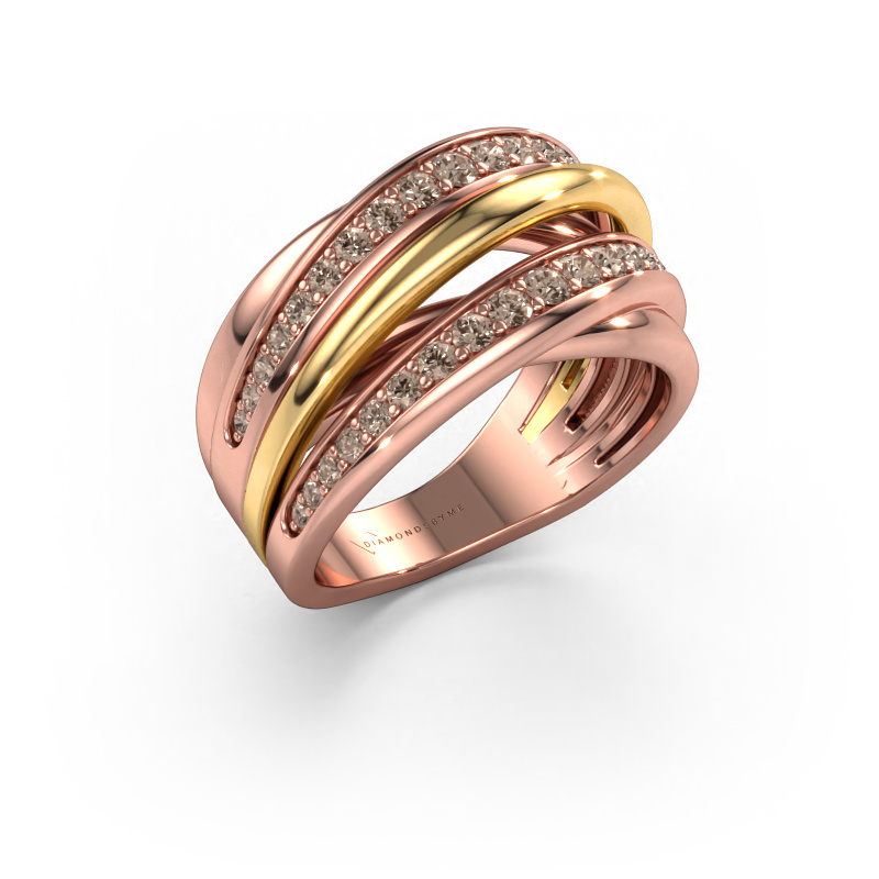 Image of Ring Marylouise 2 585 rose gold Brown diamond 0.618 crt