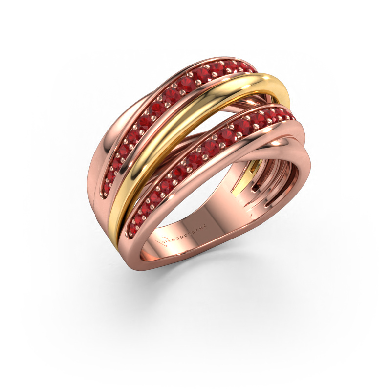 Image of Ring Marylouise 2 585 rose gold Ruby 1.2 mm