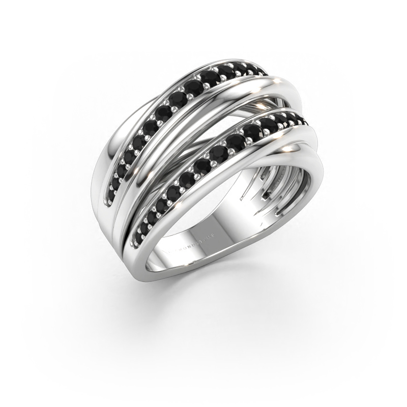 Immagine di Anello Marylouise 2 585 oro bianco Diamante nero 0.742 crt