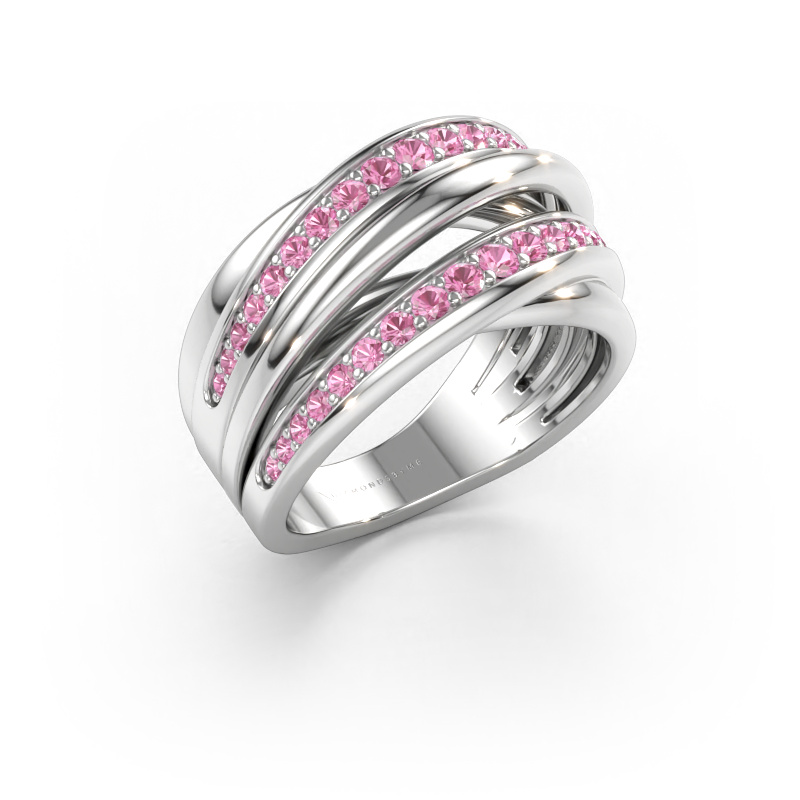 Bild av Ring Marylouise 2 585 vitt guld Rosa safir 1.2 mm