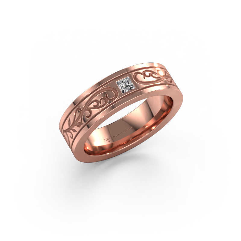 Bild von Herrenring Matijs 585 Roségold Lab-grown Diamant 0.17 crt