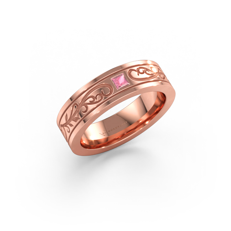 Immagine di Anello da uomo Matijs 585 oro rosa Tormalina rosa 3 mm