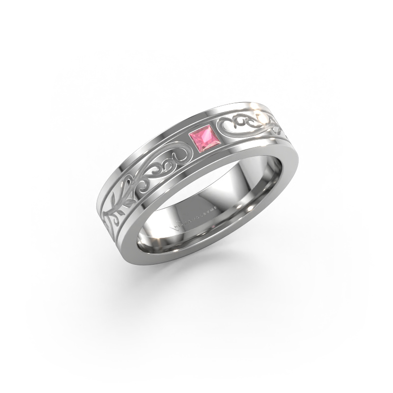 Bild von Herrenring Matijs 950 Platin Turmalin rosa 3 mm
